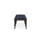 Lesro Lenox Wood 3 Seat Bench Wood Frame, Mocha, RF Blueberry Upholstery LW3001 - alternate 3